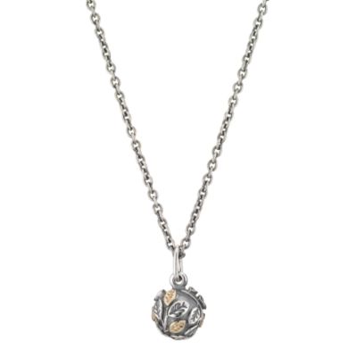 pandora sterling silver floral pendant