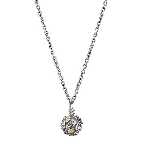 pandora sterling silver floral pendant