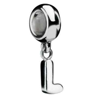 Eternal Silver  Letter L Bead