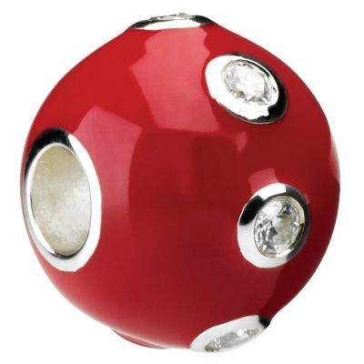 Eternal Silver and red stone set bead - Product number 8083789