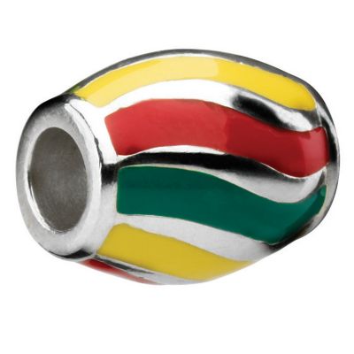 Eternal Silver rainbow barrel bead - Product number 8083827