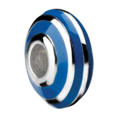 Eternal Silver Blue Stripe Bead