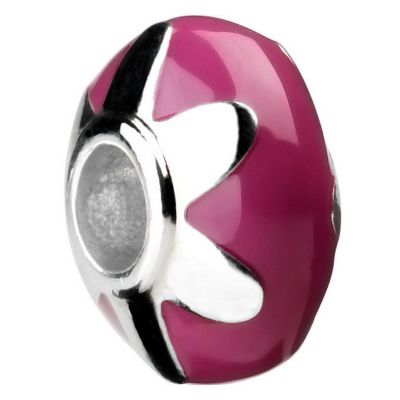 Eternal Silver pink and silver disc bead - Product number 8083878