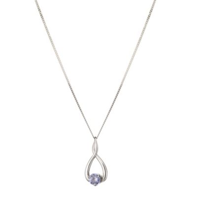 9ct white gold tanzanite pendant - Product number 8085544