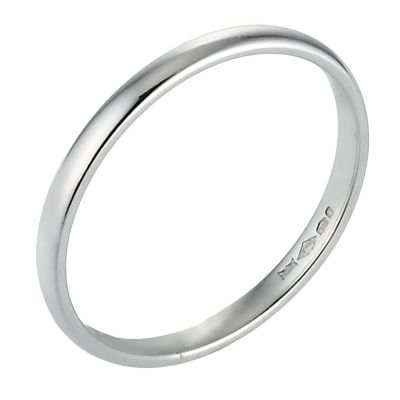 Platinum Extra Heavy Court Ring 2mm