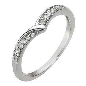 Unbranded 9ct White Gold V Shaped Diamond Ring