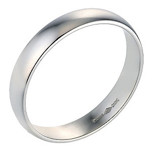 Platinum Extra Heavy Court Ring 4mm