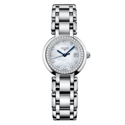 Longines ladies' stainless steel diamond bracelet watch - Product number 8092877