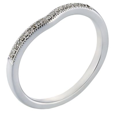 9ct White Gold Shaped Band 2mm - Product number 8096406