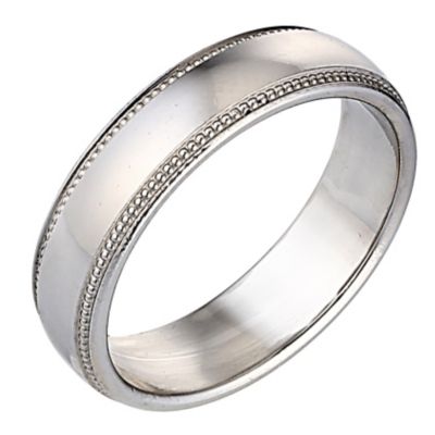 Palladium Luxury Court Ring Millgrain 5mm - Product number 8097836