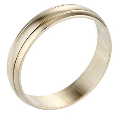 9ct Yellow Gold Luxury Court Ring 4mm - Product number 8109397