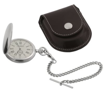 Jean Pierre hunter fob watch and chain with leatherette case - Product number 8113521