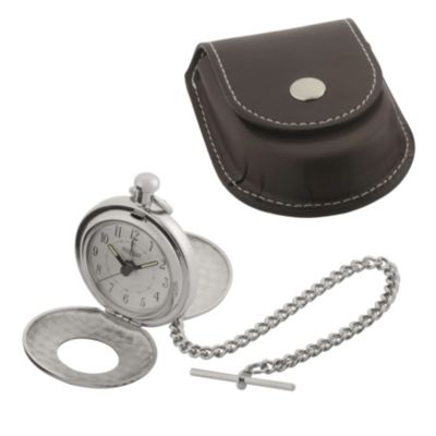 Jean Pierre pocket alarm watch with leatherette case