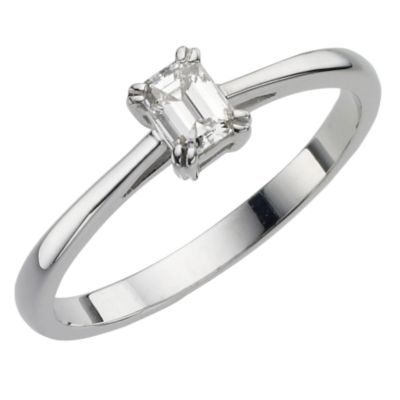 18ct white gold 25pt diamond solitaire ring