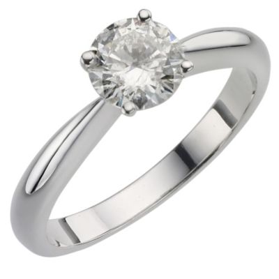 18ct white gold 75pt diamond solitaire ring - Product number 8121656