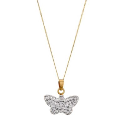 9ct Yellow Gold Evoke Butterfly Pendant