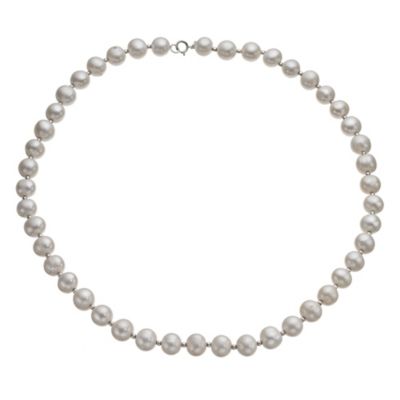 9ct Gold Cultured Freshwater Pearl Silver Necklace