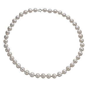 9ct Gold Cultured Freshwater Pearl Silver Necklace