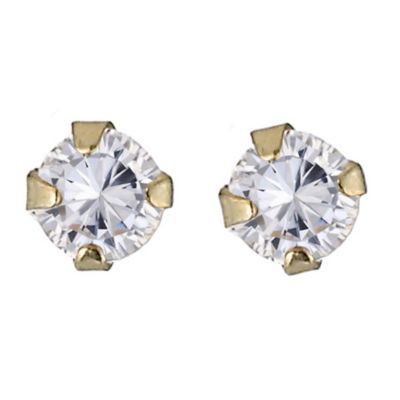 9ct Yellow Gold Cubic Zirconia Stud Earrings 2mm - Product number 8124892