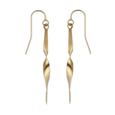 9ct Yellow Gold Thin Twist Earrings