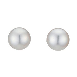 9ct White Gold Cultured Freshwater Pearl Stud Earrings 6mm9ct White Gold Cultured Freshwater Pearl S