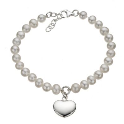 H Samuel Sterling Silver Cultured Freshwater Pearl Bracelet