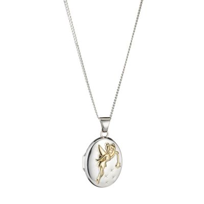 H Samuel Sterling Silver 9ct Yellow Gold Fairy Locket