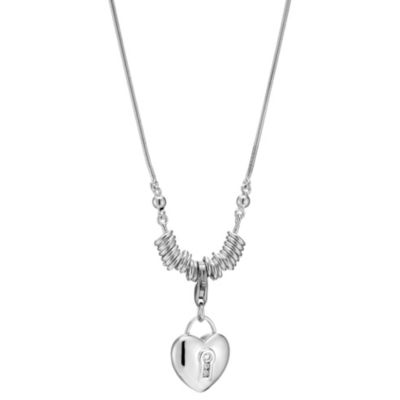 De Montfort silver candy style heart charm necklace - Product number 8138931