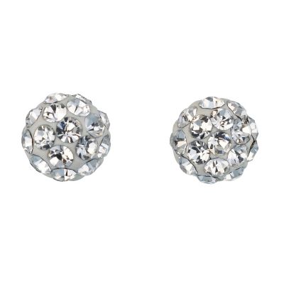 Unbranded 9ct Yellow Gold Crystal Ball Stud Earrings 4mm