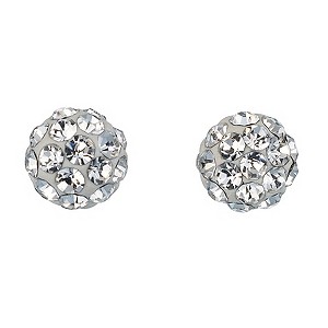 9ct Yellow Gold Crystal Ball Stud Earrings 4mm