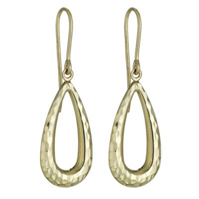 Unbranded 9ct Yellow Gold Diamond Cut Creole Earrings