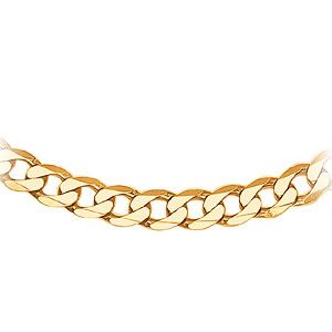 Mens 9ct Gold Solid Curb Chain 20`