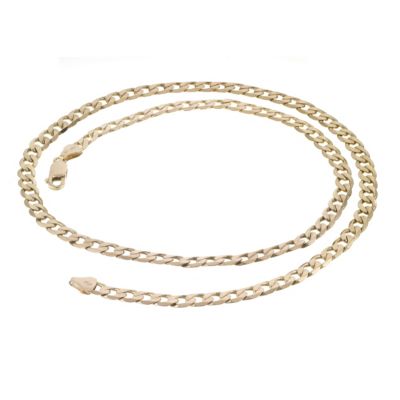 9ct Yellow Gold 22` Curb Chain Necklace