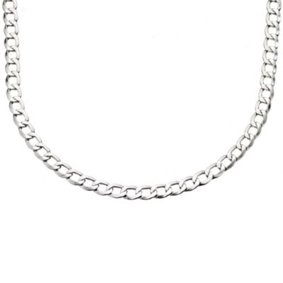 9ct White Gold Curb Chain 20" - Product number 8152241