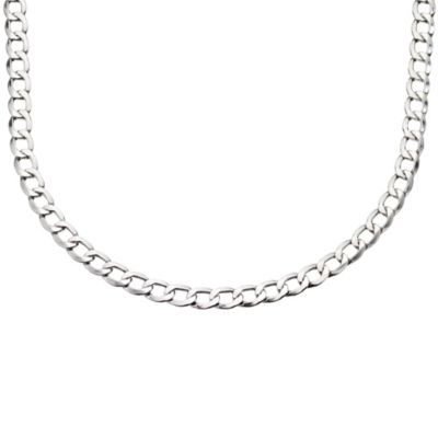 9ct White Gold Curb Chain 22" - Product number 8152268
