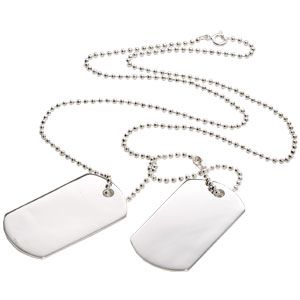 Men's Silver Double Dog Tag Pendant - Product number 8152659