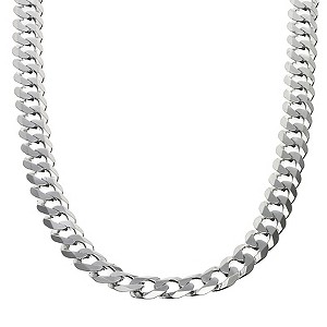 H Samuel Sterling Silver Flat Curb Necklace 20`