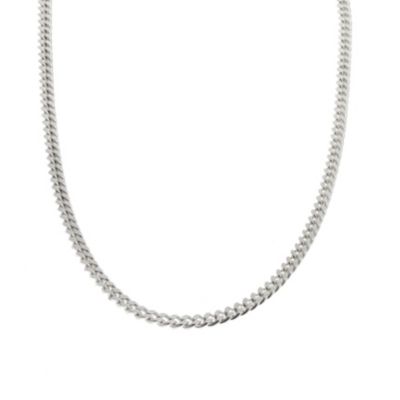 Men's Silver Fine Curb Chain 22" - Product number 8153256