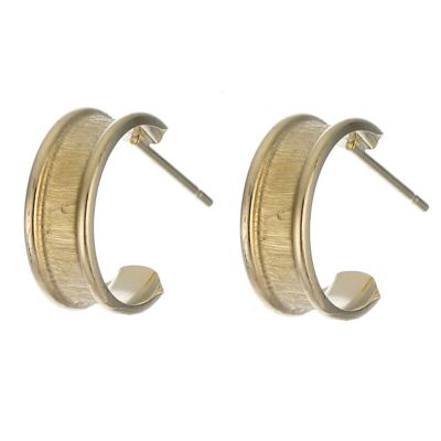 9ct Yellow Gold Small Textured Wedding Earrings - Product number 8154279