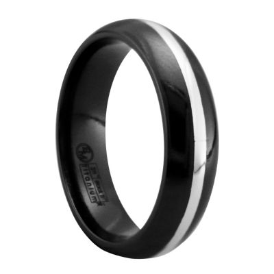 Edward Mirrell black titanium and silver ring 6mm - Product number 8158142
