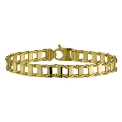 Men's 9ct yellow gold 8" track bracelet - Product number 8159416