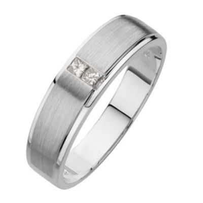 9ct white gold 2 diamond ring - Product number 8160732