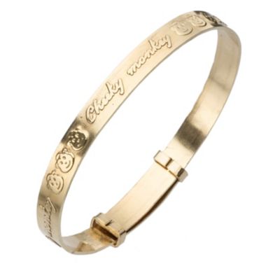 9ct Yellow Rolled Gold Cheeky Monkey Bangle