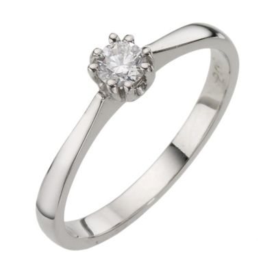 Platinum Fifth Carat Round Diamond Solitaire Ring - Product number 8167818