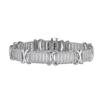 Silver Half Carat Diamond Cross Bracelet - Product number 8168660