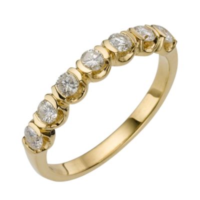 18ct Yellow Gold Half Carat Diamond Ring