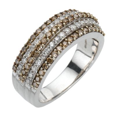 9ct White Gold 1 Carat Cafe Diamond Cluster Ring - Product number 8172269