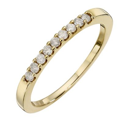 H Samuel 9ct Yellow Gold Diamond Eternity Ring