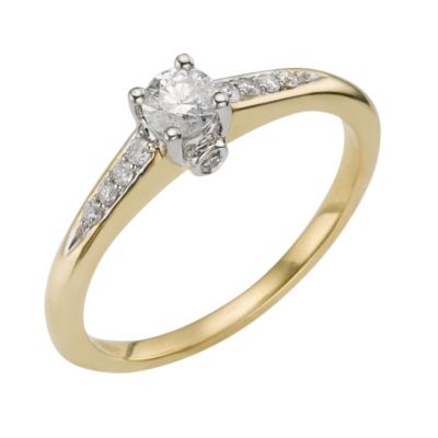 18ct Two Colour Gold Third Carat Diamond Ring