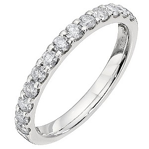 9ct White Gold Half Carat Diamond Eternity Ring